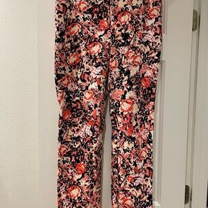 Lysse Hi Waist Floral Print Pants Bold Garden Large
